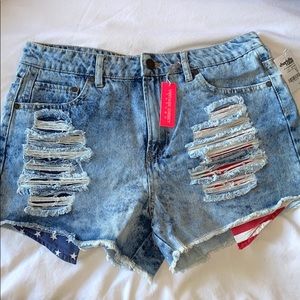NWT High waisted Americana cutoff jean shorts